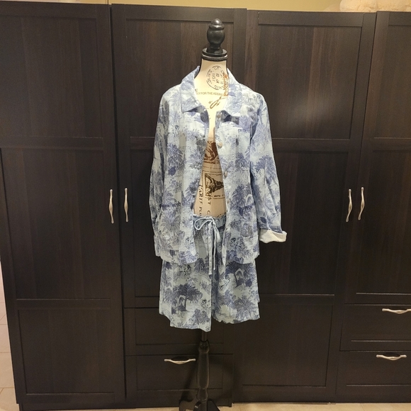 Johnny Was Other - Johnny Was Bundle (2) Amichi Worker Jacket XL  and Paperbag Shorts XL